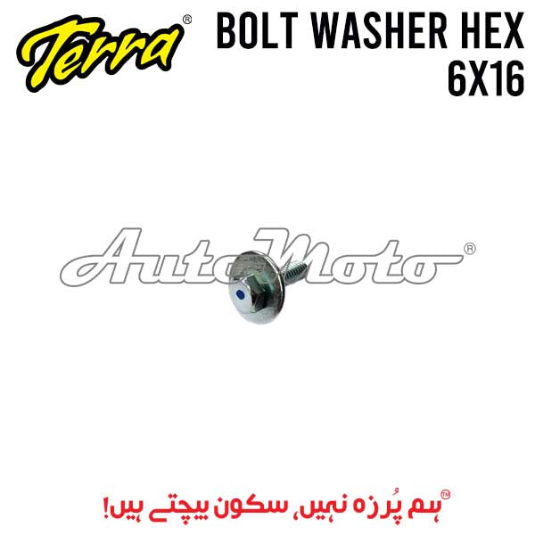 BOLT HEX WASHER 6X16