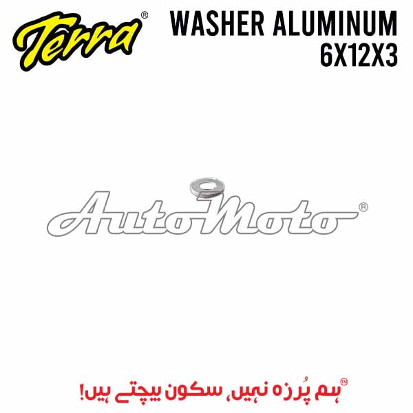 WASHER ALUMINUM 6X12X3