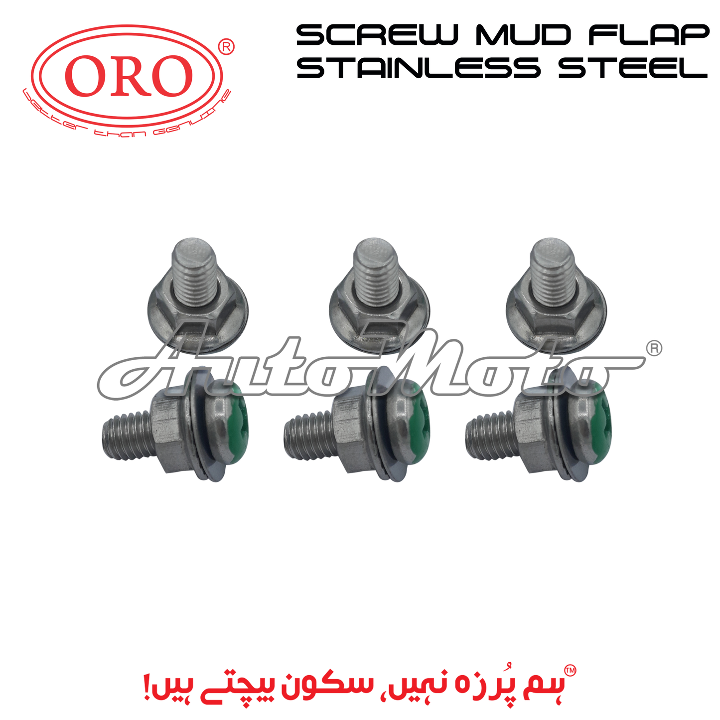 SCREW SET MUD FLAPS SS