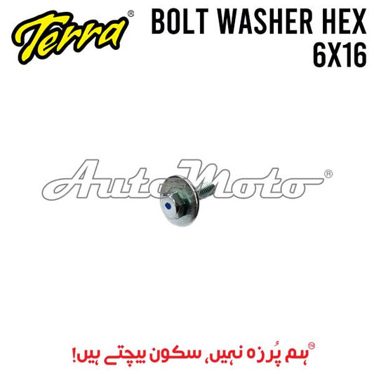 BOLT HEX WASHER 6X16