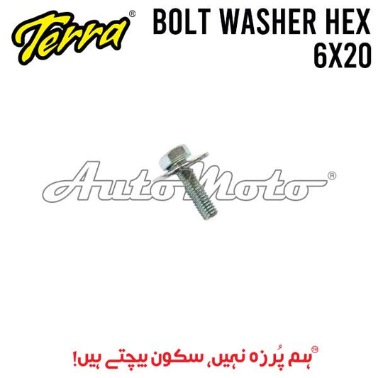 BOLT HEX WASHER 6X20