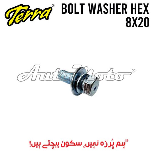 BOLT HEX DOUBLE WASHER 8X20