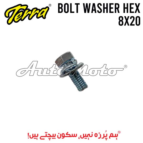 BOLT HEX DOUBLE WASHER 8X20