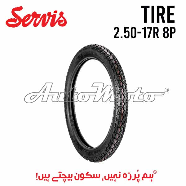 TYRE CD70 REAR 2.50/17R 8PR SERVIS CHEETAH