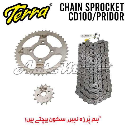 CHAIN SPROCKET KIT CD100/PRIDOR